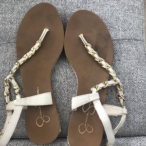 White sandals